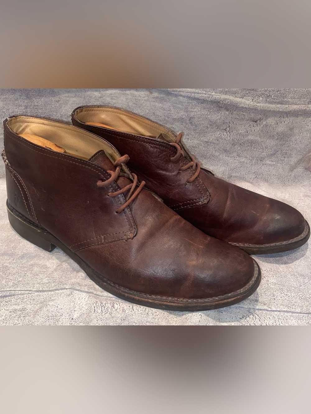 Frye Oliver Lace Up Waxy Leather Chukka Boots Casual Dress Work Office 11 Men’s